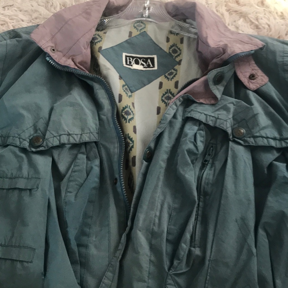 👾VTG 80s distressed boho utility jacket - Picture 2 of 8